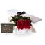 Valentine's Day Flat Boxed Roses One Dozen Red Package 1 Flowers