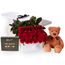 Valentine's Day Flat Boxed Roses Two Dozen Red Package 2 Flowers