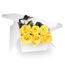 Valentine's Day Flat Boxed Roses Half Dozen Yellow Flowers