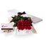 Valentine's Day Flat Boxed Roses One Dozen Red Package 1 Flowers