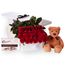 Valentine's Day Flat Boxed Roses Two Dozen Red Package 2 Flowers